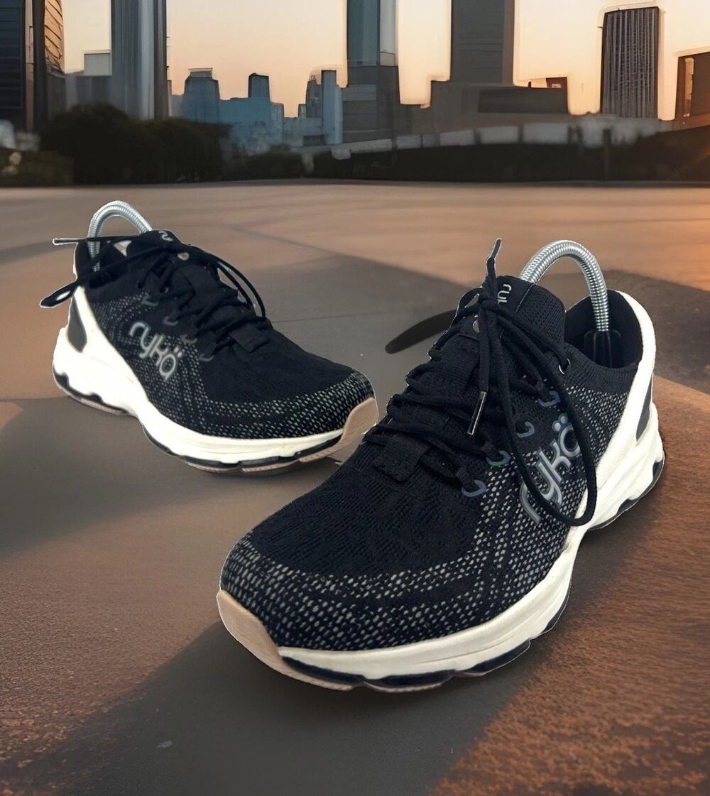 RYKA Viv Classic Women's Black Silver RE-ZORB Athletic Shoes Size 9M 901263